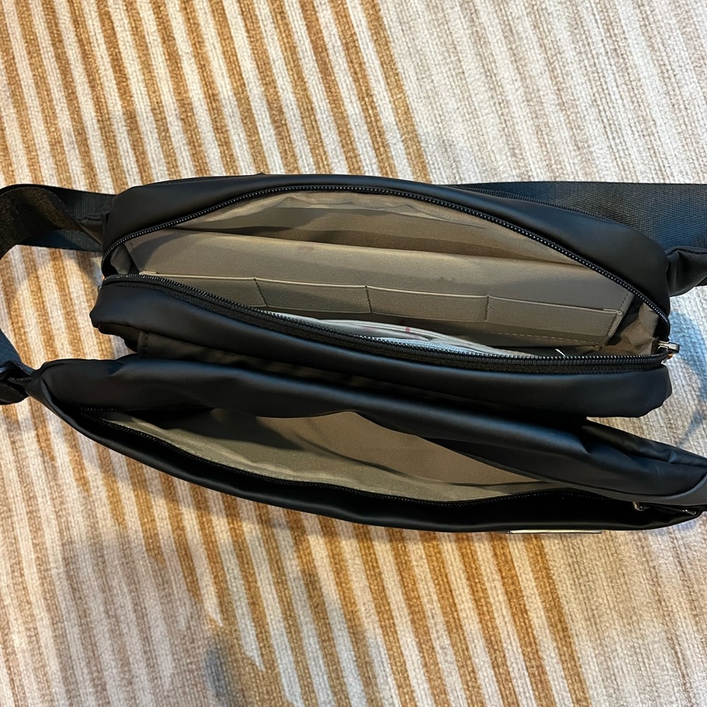 Inateck Black Crossbody / Sling Bag 13” x 6” – Water-Resistant - Picture 7 of 10